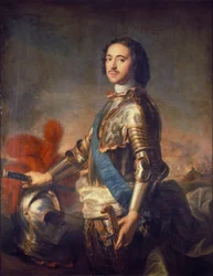Portrait du tsar Pierre le Grand de Russie (Pierre Ier : 1672-1725) par J. M. Natier